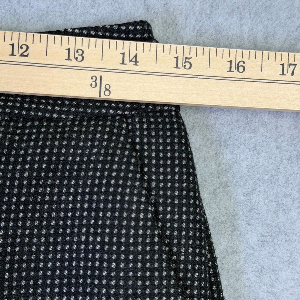 Talbots Petites Curvy Pants 2P Black Dot Wool Blend Dress Career Womens - Picture 5 of 9